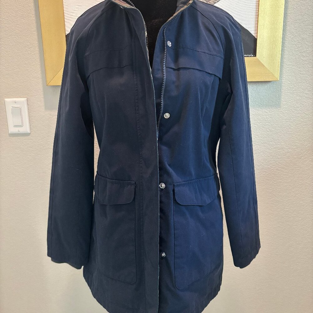 Pendleton Navy Blue Plaid Lined Jacket Size S - image 3